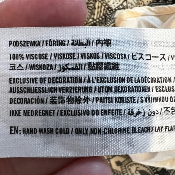 Abercrombie & Fitch | Long‎ Sleeve | Floral | Dress | Cream/Black | Lace | Sz S - Picture 6 of 8